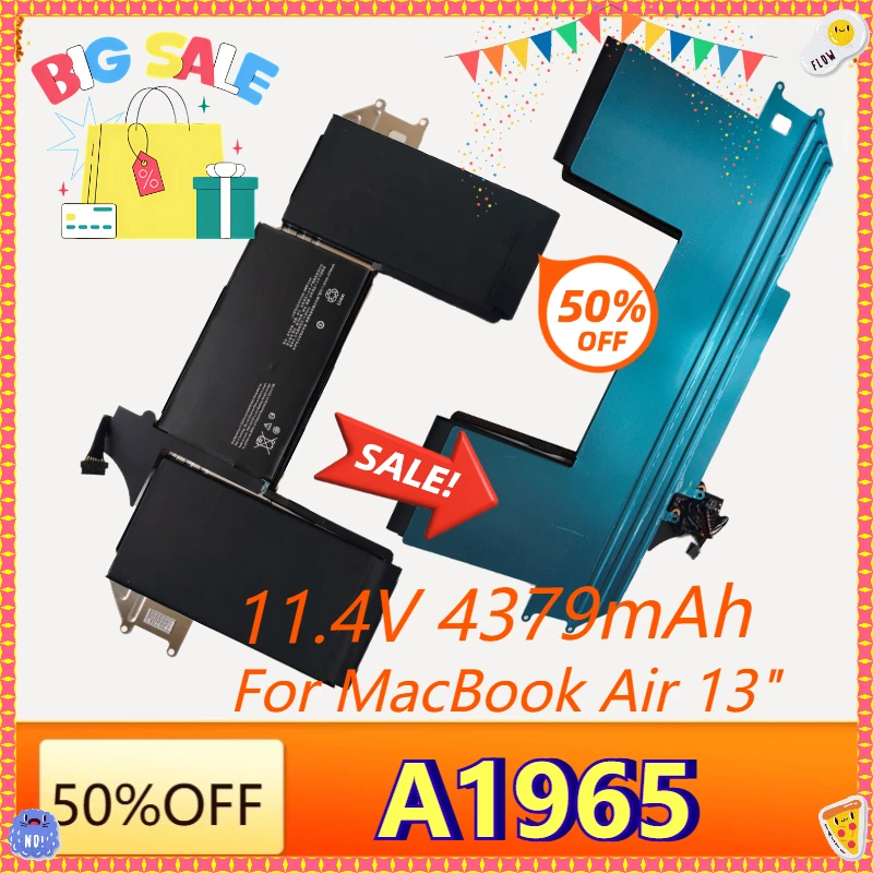 

High Performance A1965 4379mAh Laptop Battery for APPLE MacBook Air 13 Inch A1932 2018 2019 A2179 Early 2020 Replacement Battery