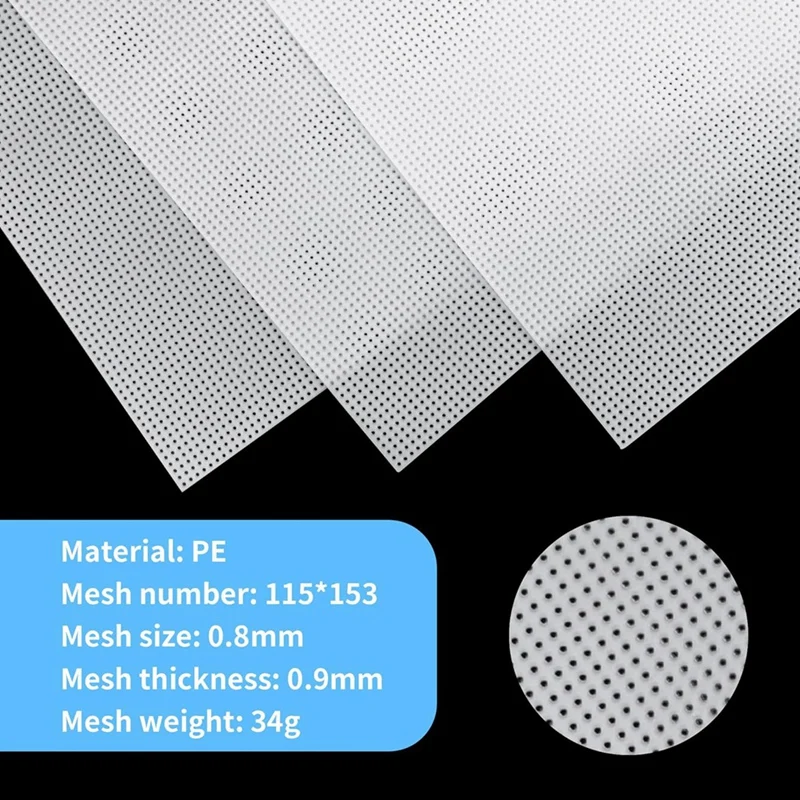 15PCS 14 Count Plastic Mesh Canvas Sheets, Perforated Plastic Stitching Canvas Cross Stitch Plastic Mesh Canvas, Easy To Use