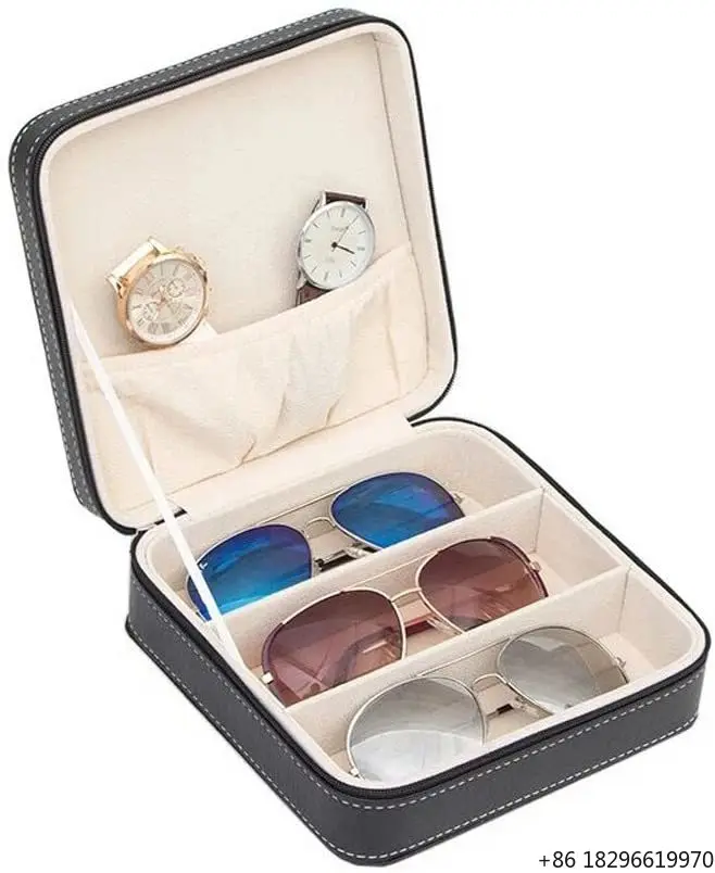 Wholesale Eyeglass case Glasses case Travel Sunglasses Organizer Leather
