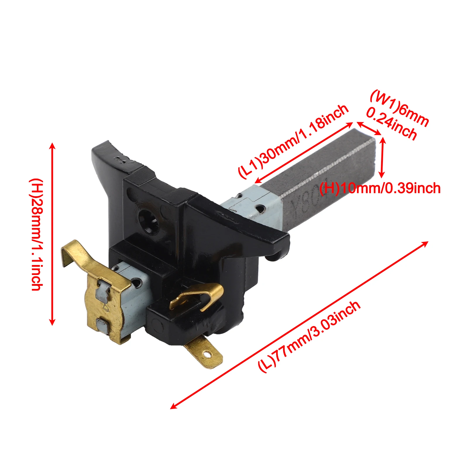 

1pc Carbon Brush Gray Replacement Vacuum Cleaner Electric-Motor Carbon Brush 30mm Length Power Tools Replacement Parts accessor