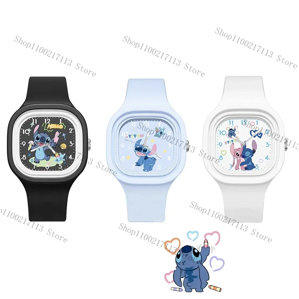 New Disney Stitch Watch Anime character Mickey Stitch Skinny Silicone Watch boys girls Sports children‘s Watches birthday gifts