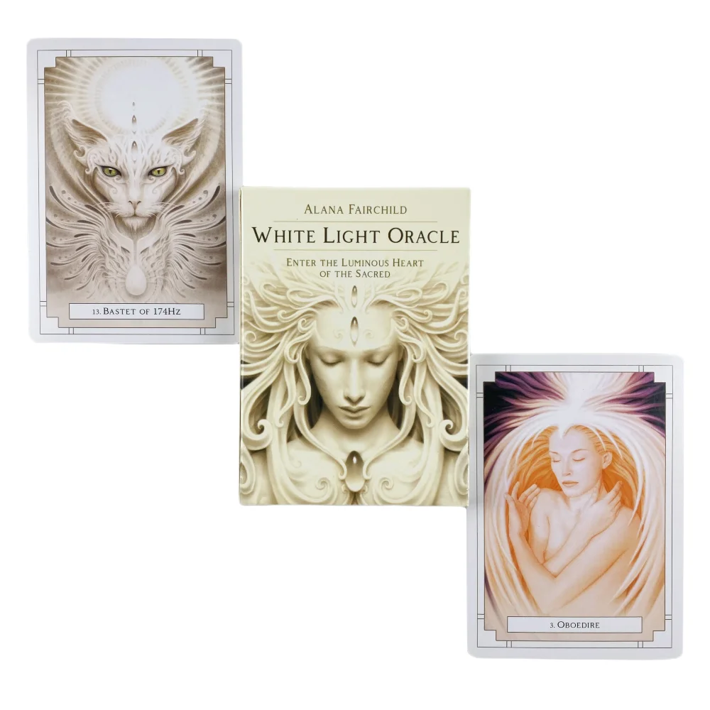 White Light Oracle Cards A 44 English Visions Divination Edition Enter The Luminous Heart Of Sacred Deck Borad Games