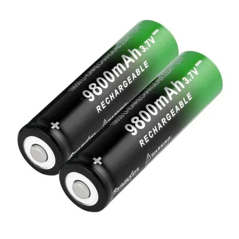 100% New 18650 3.7V 9800mAh Rechargeable Battery for Flashlight Torch Headlamp Li-ion Rechargeable Battery Free Shipping