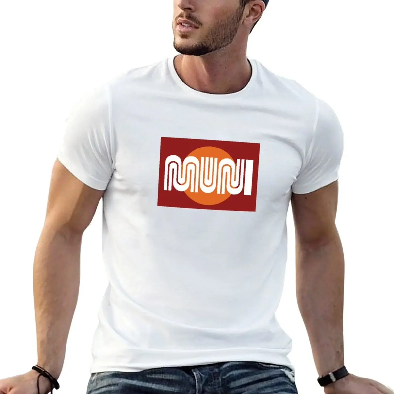 San Franicisco Muni (SF Municipal Railroad and Bus) Logo T-shirt heavyweights funnys mens t shirts casual stylish