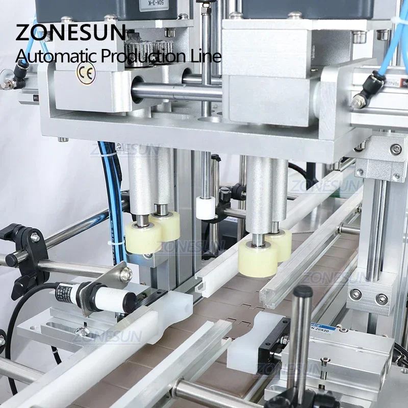 ZONESUN ZS-FAL180S Tabletop Automatic 4 Diving Heads Essential Oil Liquid Bottle Filling Capping Sealing Machine Line