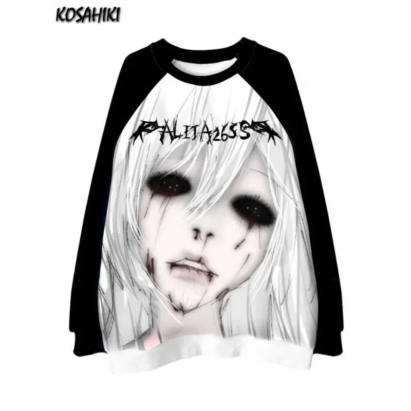 2024 sweatshirt women streetwear Japan anime kawaii printed hoodies Harajuku oversize autumn grunge sweatshirts Gothic sudadera