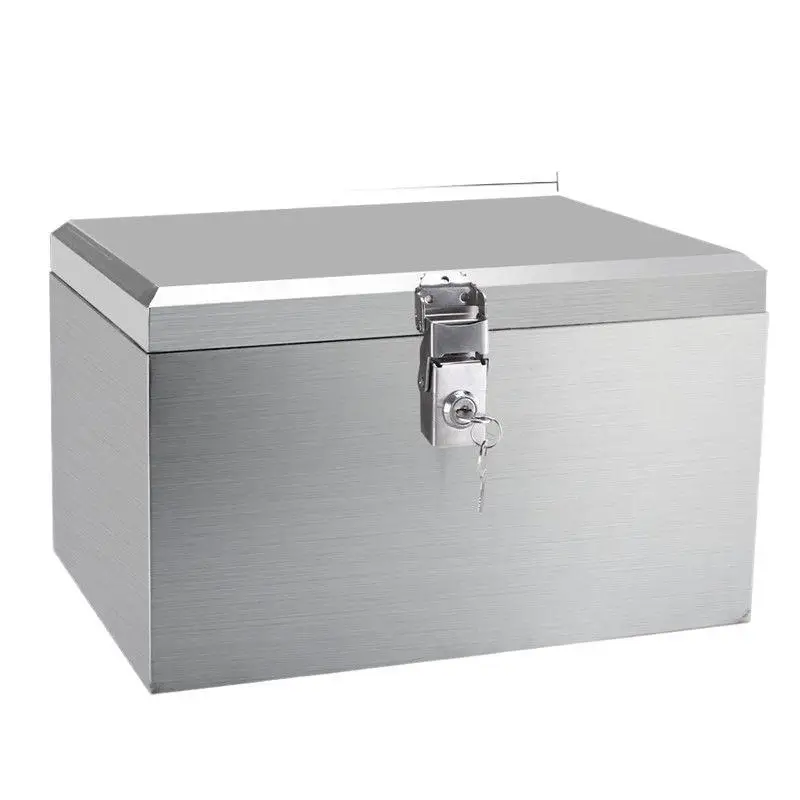 

Motorcycle stainless steel trunk, electric vehicle tail box, tool , , takeaway box, stainless steel , large.