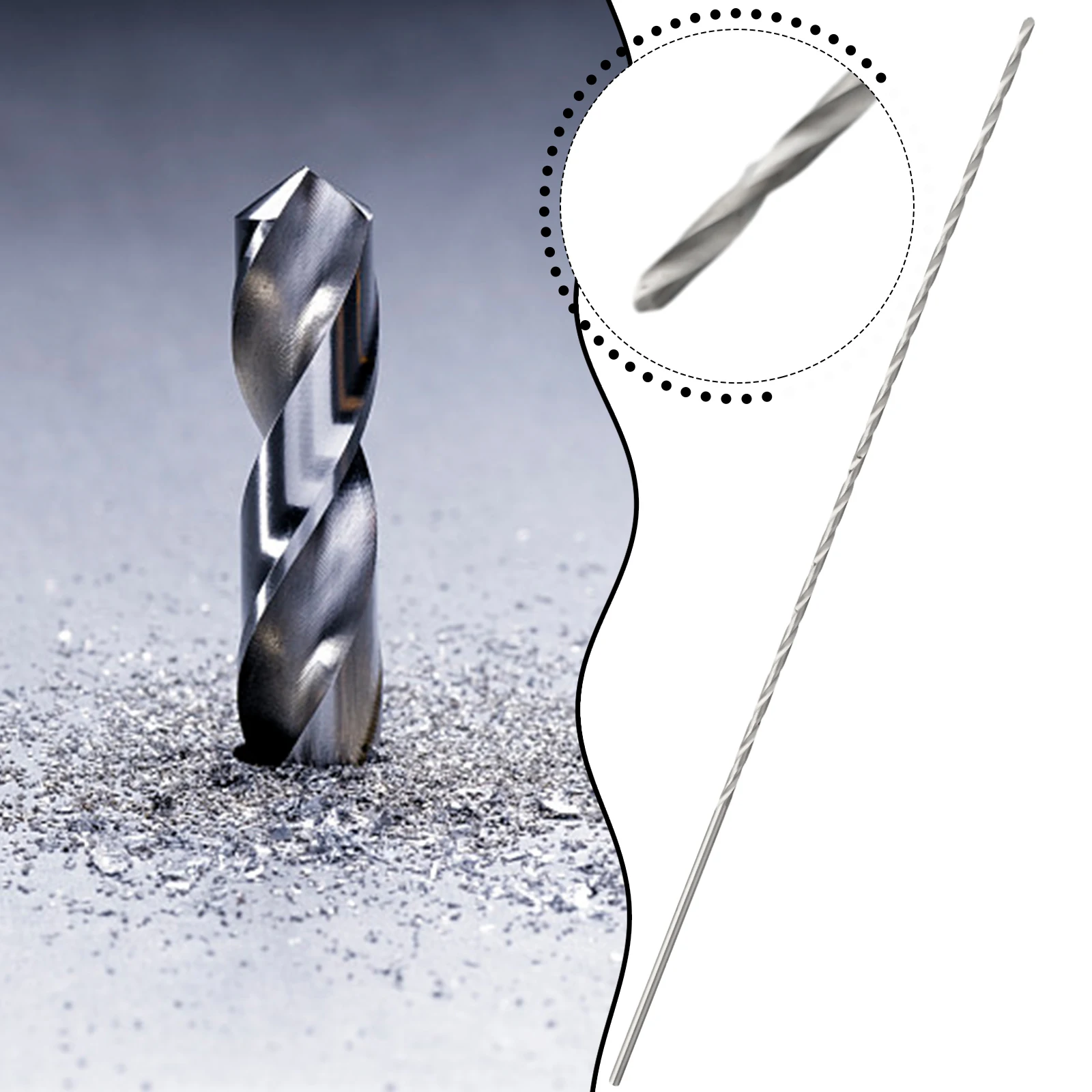 

1pcs 2/8/9/10mm 200mm high speed steel drill bit with round shank for use on various metal and plastic materials