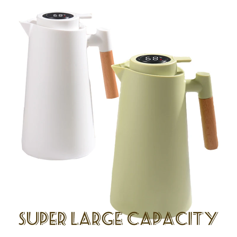 

1L Large Capacity Kettle Household Glass inner Liner Hot Water Jug Bottle Vacuum Flask Thermos Nordic Thermal Insulation