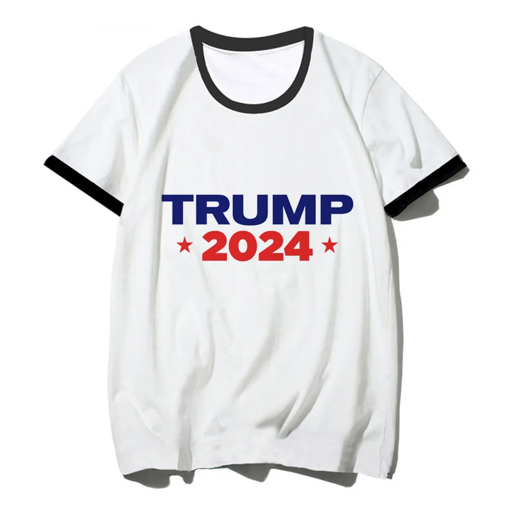 Trump 2024 t-shirts women manga Y2K anime Tee female manga funny streetwear clothing