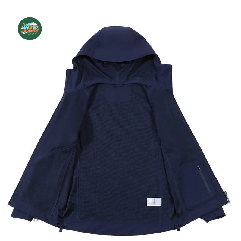 W2EJOURNEY EU US Size Luxury Quality Windbreak Jacket Windproof Waterproof Ultra-Light Warm Winter Hiking Fishing Jacket