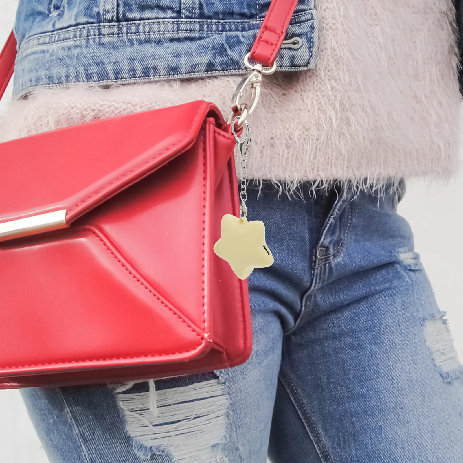 Lámpara LED Recargable con Sensor Táctil para Bolso, Luz de Noche Portátil en Forma de Estrella para Cartera