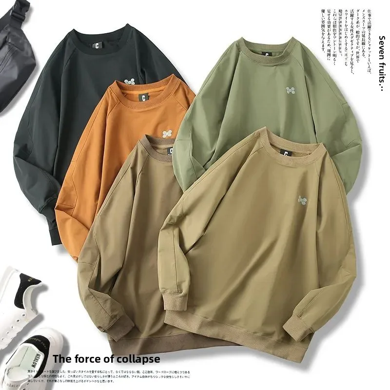 

3D Tailored Elastic Breathable Long Sve round Ne Sweatirt Casual Outdoor Men's Faion Urban Sle Autumn Wear