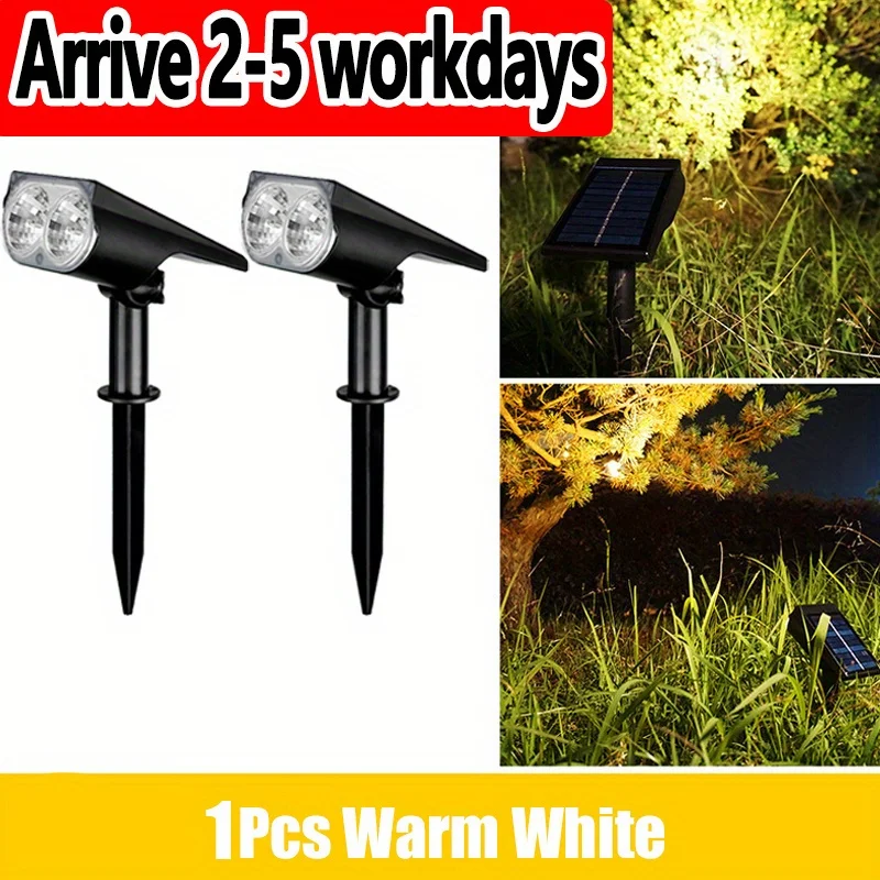 

1pc LED Solar Light Outdoors Landscape Spotlights, 2 In 1 Wireless Outdoor SolarSpotlights For Yard Garden Patio RV light