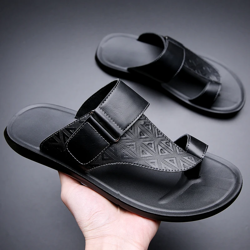 Herren Sommer-Sandalen Atmungsaktive Modische Einfache Zehenfreie Weiche Flache Strandschuhe Bequeme Klassische Pantoffeln-2502 – Detail 26