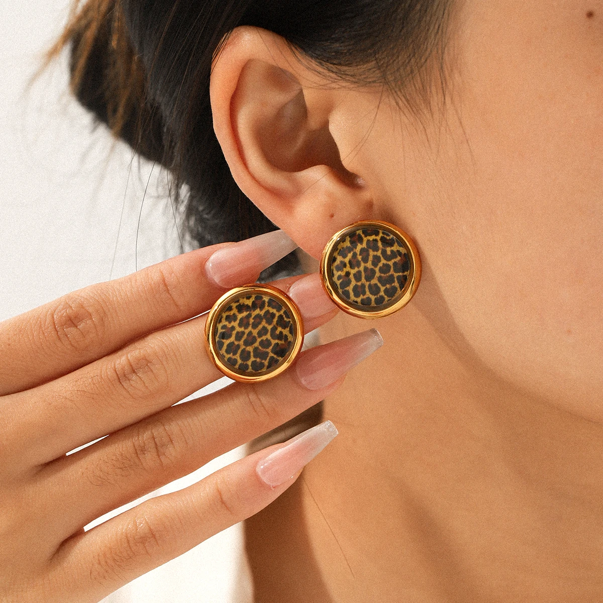 

New Bohemian Leopard Print Gold Plated Stainless Steel Ring Retro Simple Jewelry High Quality Charm Heavy Jewelry Holiday Gift
