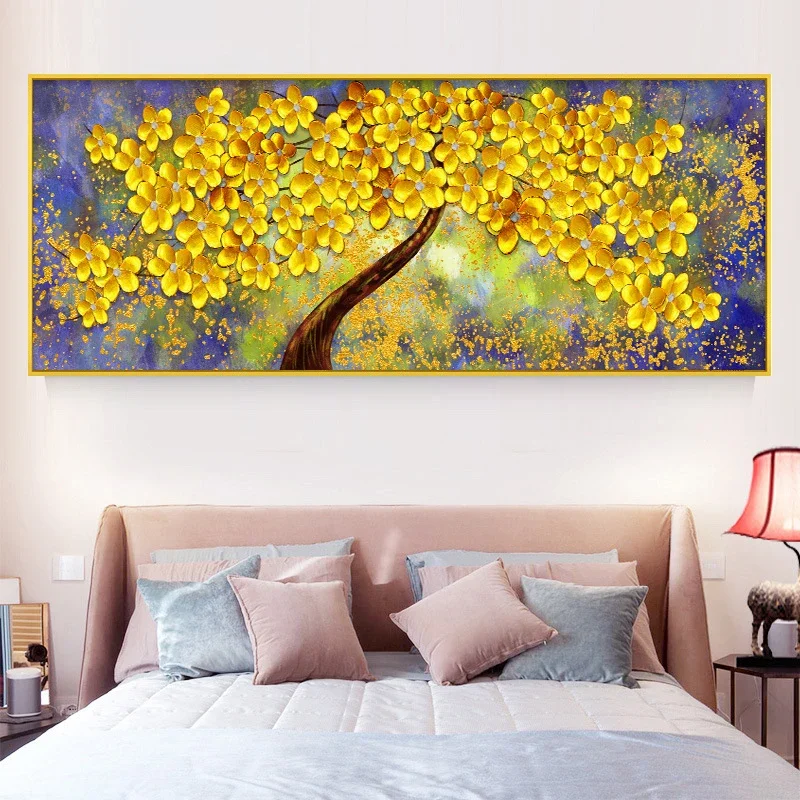 Golden Wealth Tree 5D Diamond Paintings Full Diamond Embroidery Large Living Room Office Home Decor Diamond Cross Stitch Kits