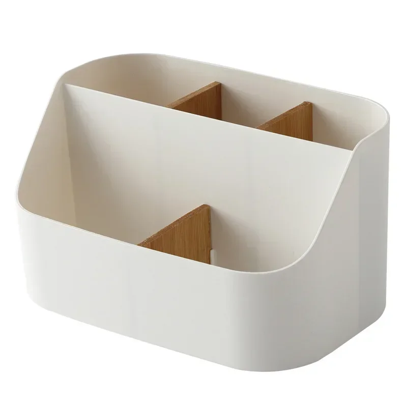 Desk Storage Box Office Supplies Box Makeup Cosmetic Desktop Organizer Plastic Storage Dividing Box for Office Living Room