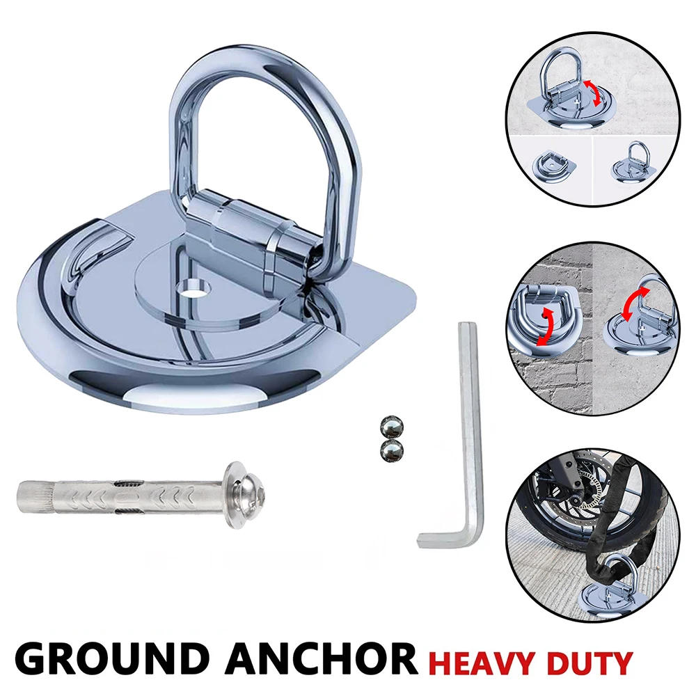 

Motorcycle Parts Heavy Duty Motorcycle Floor Wall Ground Anchor Motorbike Lock Point Scooter Security Motorcycl Chains & U-Locks