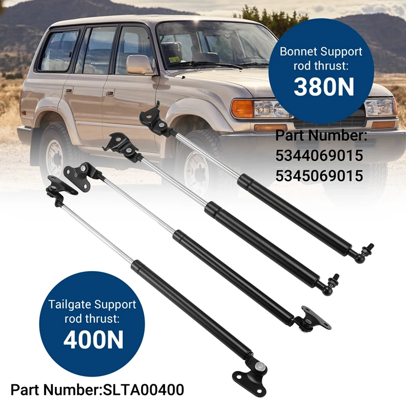 Bonnet Tailgate Gas Struts Lift Support For Toyota Land Cruiser 80 Series 1990-1997 5344069015 5345069015