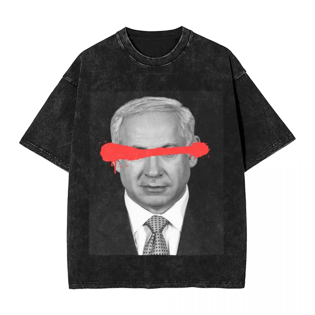 Netanyahu Red Graffiti Design Unique Cool A Vintage Oversized T-Shirts