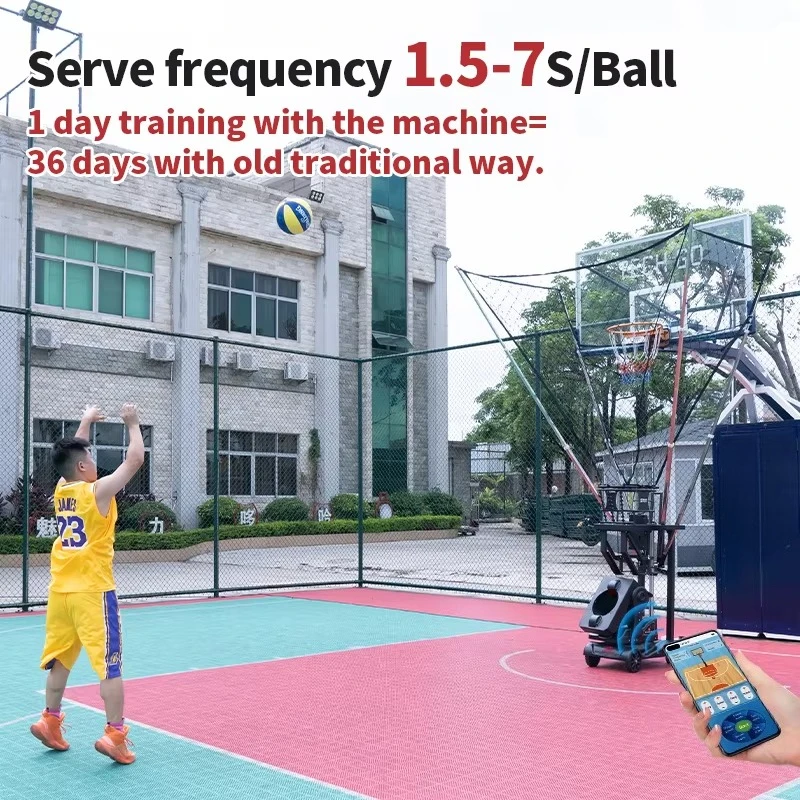 SIBOASI Factory Direct Remote and APP Controlled Basketball Training Equipment-Gun Machine