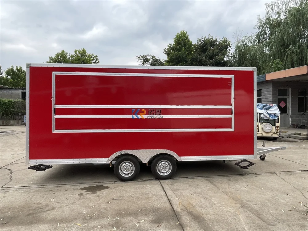 ホイール付き食品トラック、ケータリング、アイスクリームカート、ストリートモバイルピザバーベキュー食品トレーラー