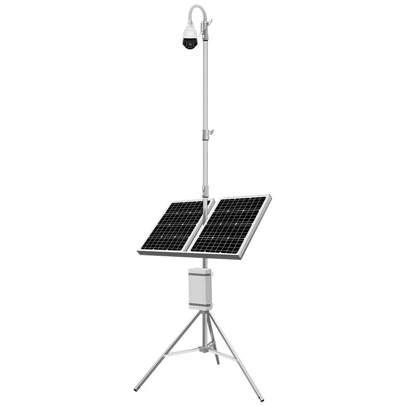 

Solar temporary monitoring equipment 4G mobile manual lift solar monitoring camera, visual cloud