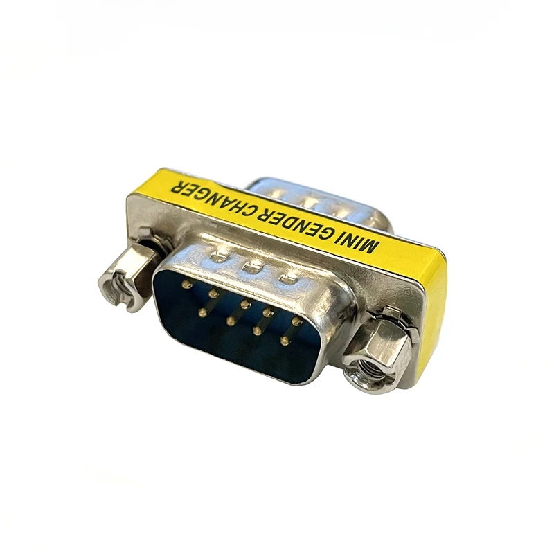 1pc DB9 MINI Gender Changer adapter RS232 Com D-Sub to Male Female VGA plug connector 9Pin