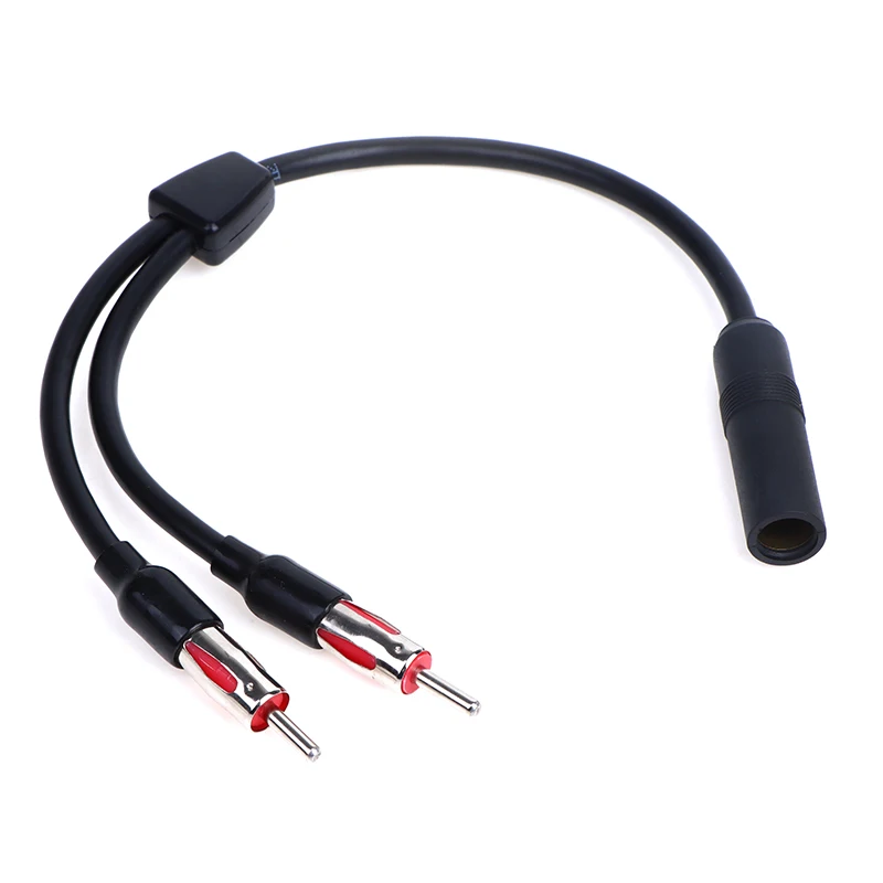 Car Antenna Splitter Y-Adapter 2 Male 1 Female Extension Cable Adapter Radio Antenna