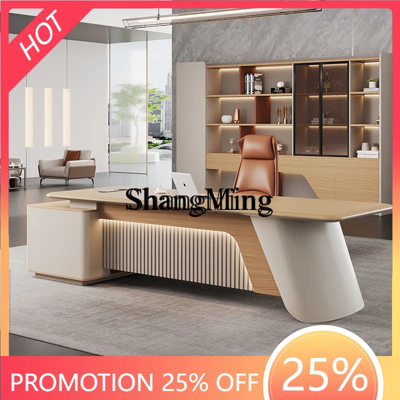 

Изысканный офисный стол ZYY для руководителя, роскошный, элегантный, простой и современный, для кабинета председателя, с креслом.