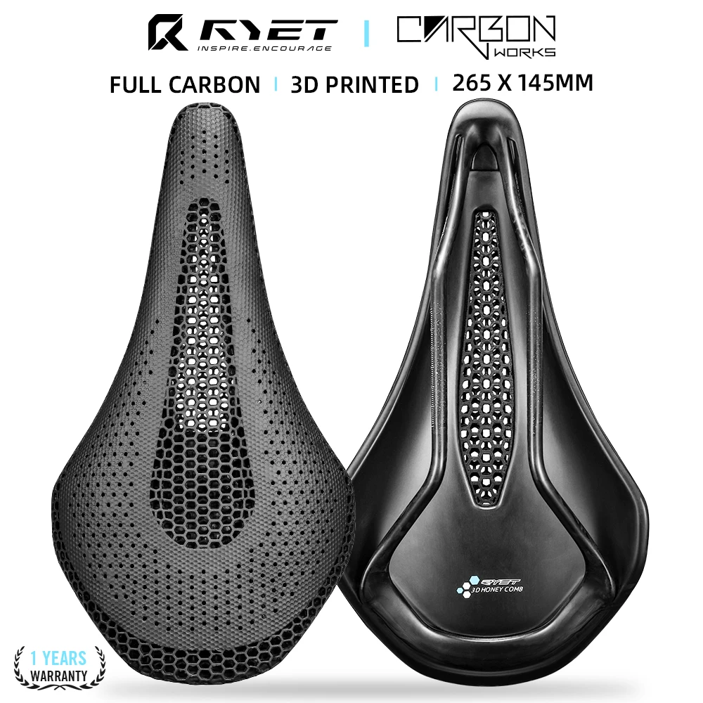 

Велосипедное седло RYET Ultra Full Carbon, 3D-печать, 205 г, основание из высокоэластичного углеродного волокна, для горных велосипедов, 145 мм