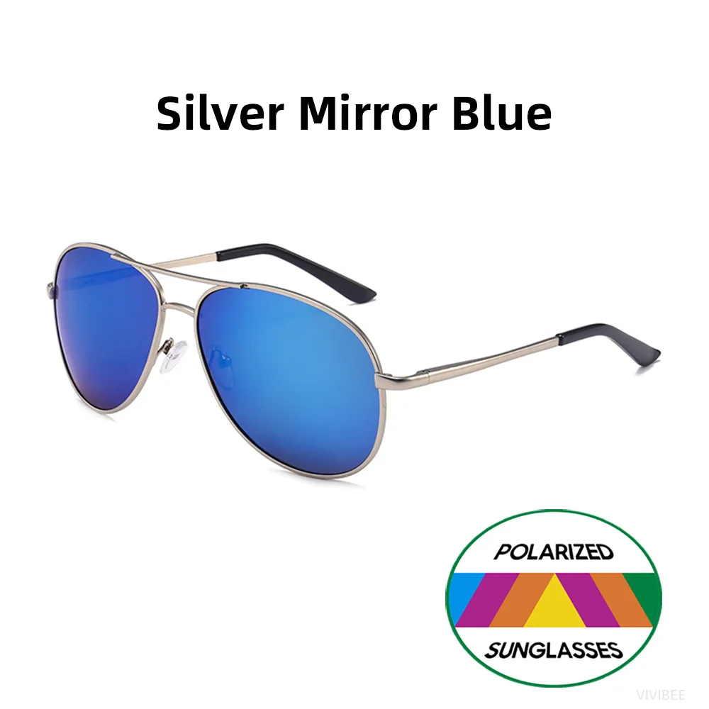 VIVIBEE Metall Polarisierte Sonnenbrille Männer Pilot Spiegel Luftfahrt Fahren Brille Klassische Angeln mit UV400 Frauen Vintage Sonnenbrille – Detail 12