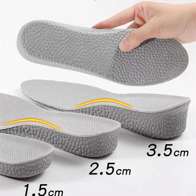 1pair Invisible Height Increase Sports Shoe Pad Inserts Men Women Orthopedic Arch Support Insole Heel Lift men's women's insoles