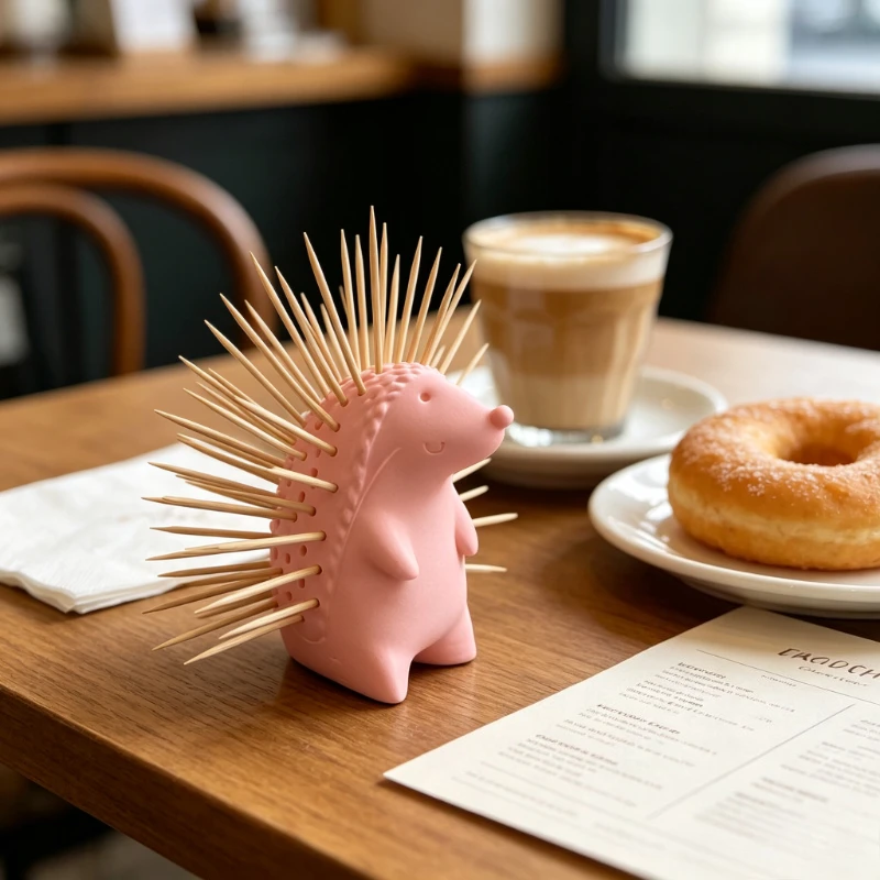 3D Printed Cute Hedgehog Toothpick Holder Creative Animals Toothpick Dispenser Storage Organizer Kitchen Table Tabletop Decor