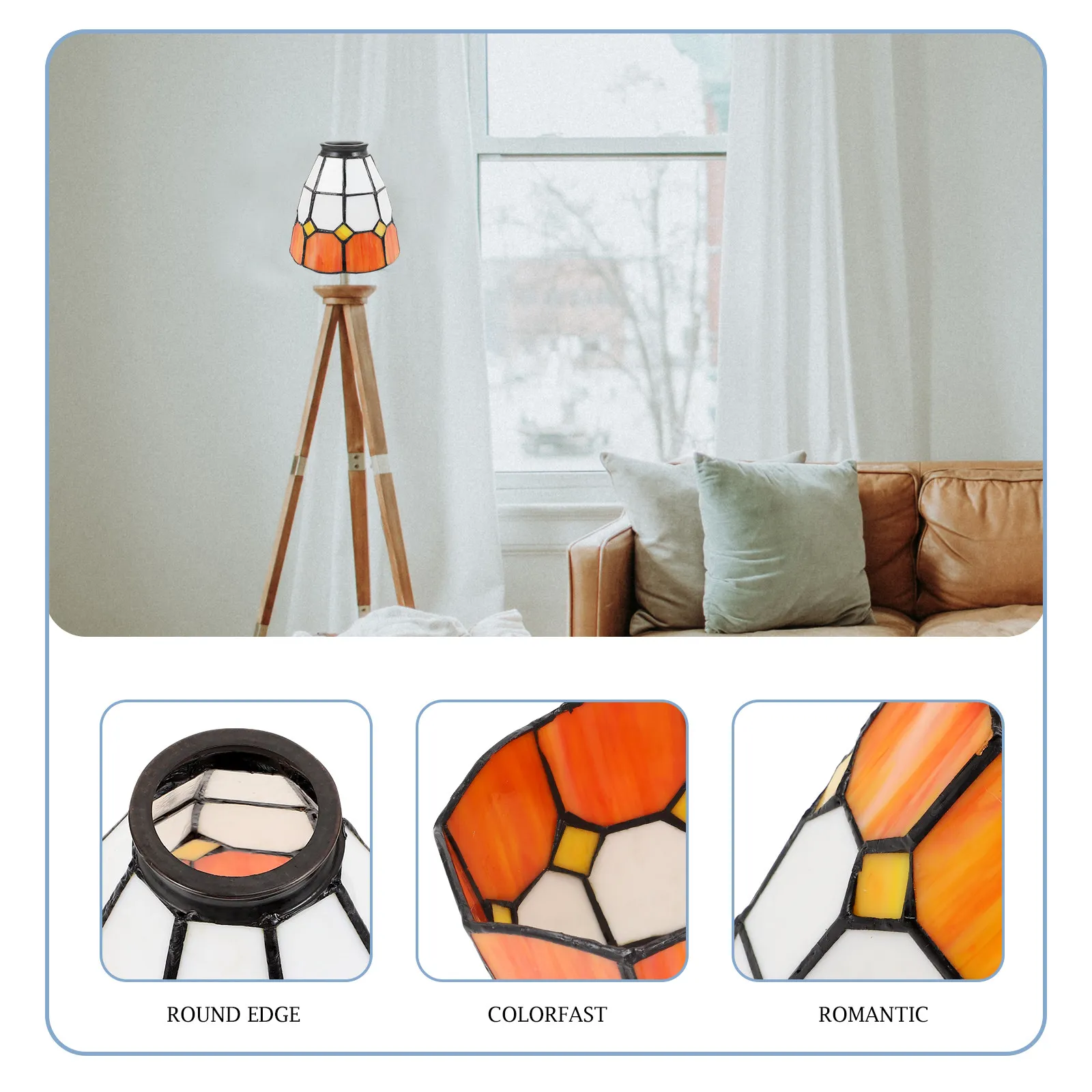 1Pcs Glass Craft Lampshade Decorative Hanging Light Cover for Bedroom Living Room Warm Diffuse Lighting Exquisite Lamp Cover