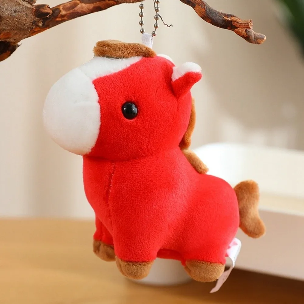 Cartoon Pony Pendant Animal Steed Chinese New Year Gift Stuffed Chinese Style Horse Keychain Birthday Gift