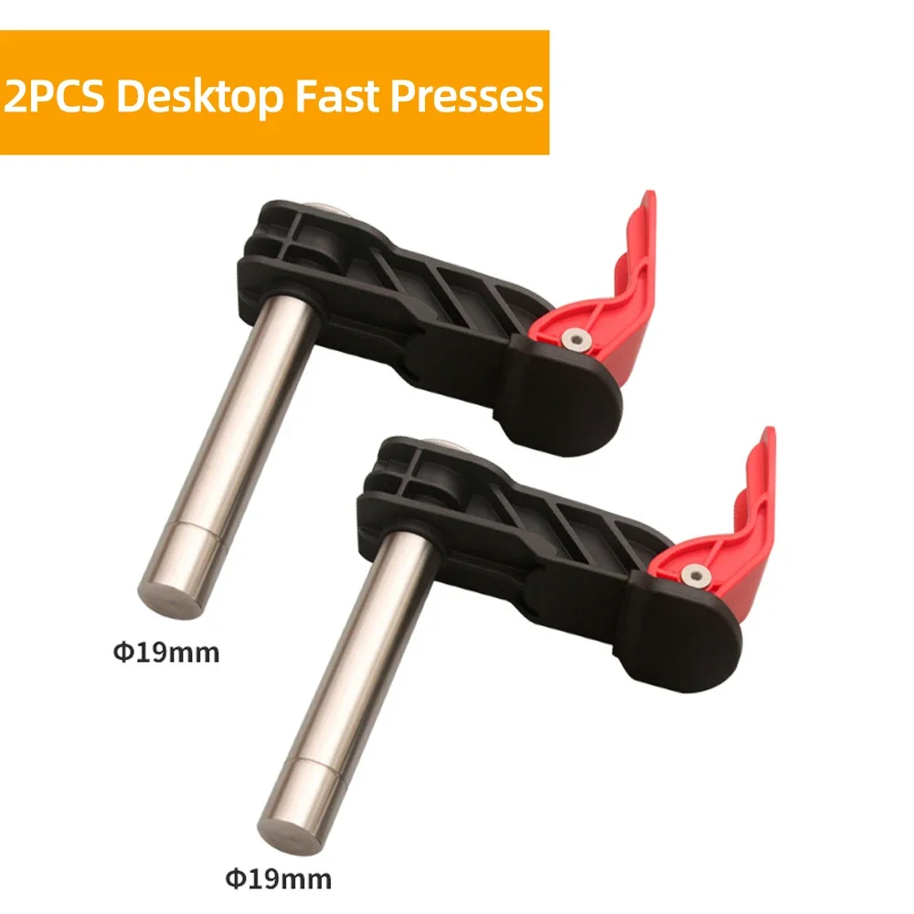 Table T-Track Guide Rail System Clamps 2 Pack 19mm 20mm Bench Dog Hold Down Quick Clamps Stainless Steel