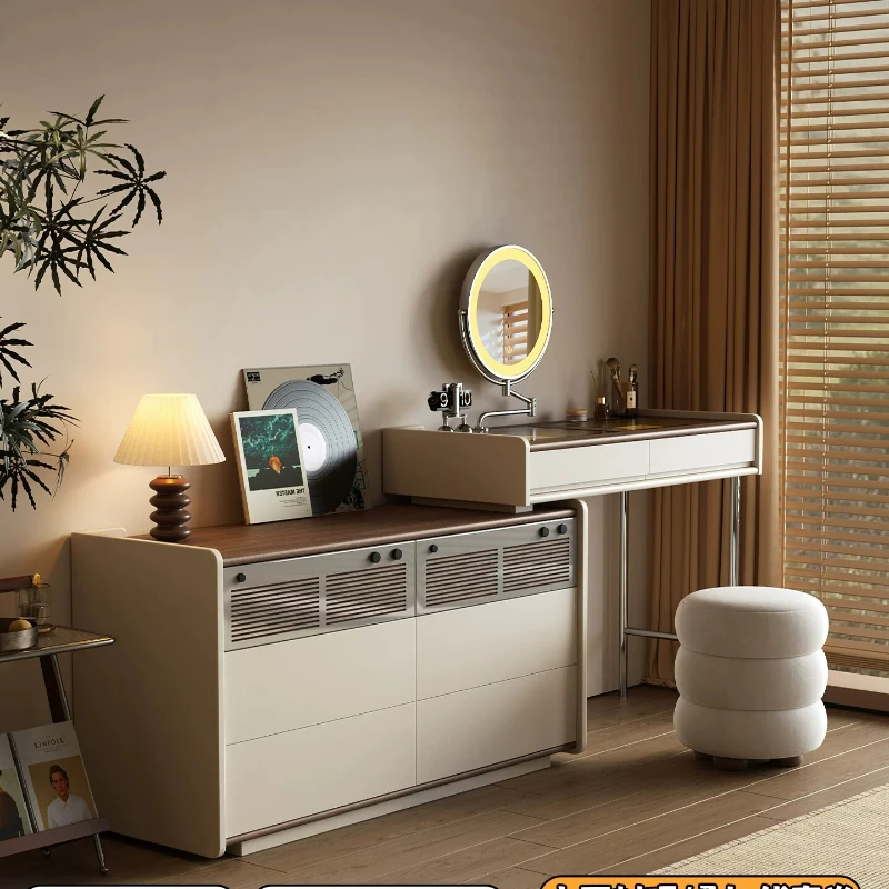 

Antique dresser chest storage cabinet bedroom 2026 new dresser integrated makeup mirror table