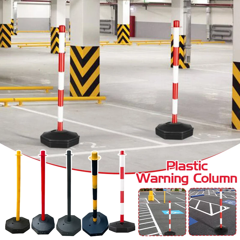 

85x28.5cm Red White Traffic Warning Post PE Elastic Water Filled Safety Barrier Bollard Cone for Road Parking Lot Construction