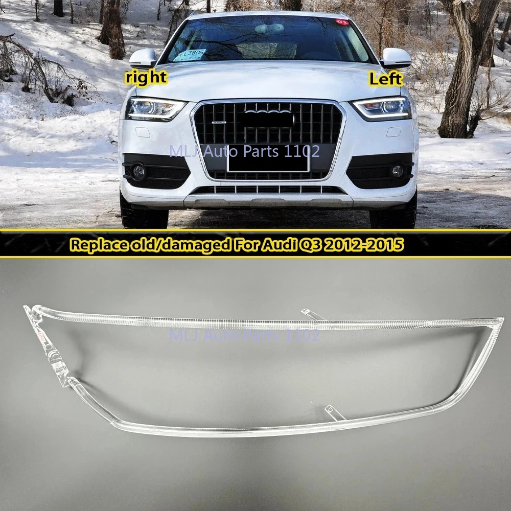 

For Audi Q3 2012 2013 2014 2015 headlamp LED light guide auto parts car daytime running lights DRL Angel Eyes