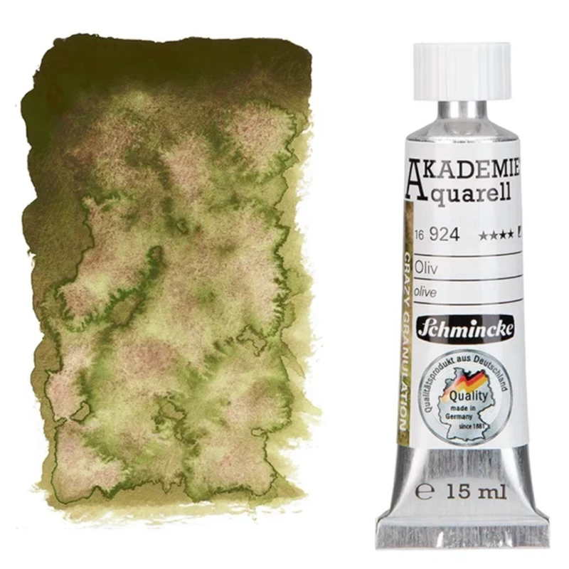 Schmincke AKADEMIE®AQUARELL pintura de acuarela, tubos de 6x15ML, fuerte textura granulante, pintura de lluvia, suministros de arte de color