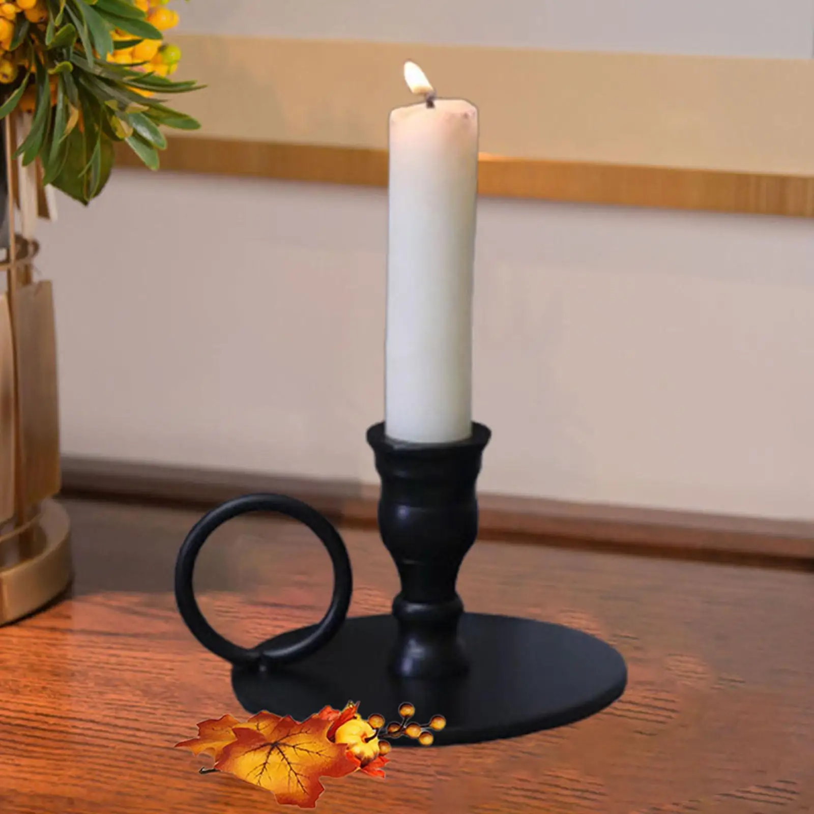 Tapered Candle Holder Long Candles Iron Candlestick Stand Pillar Candle Holder for Decorating Desk Festival Holiday Birthday