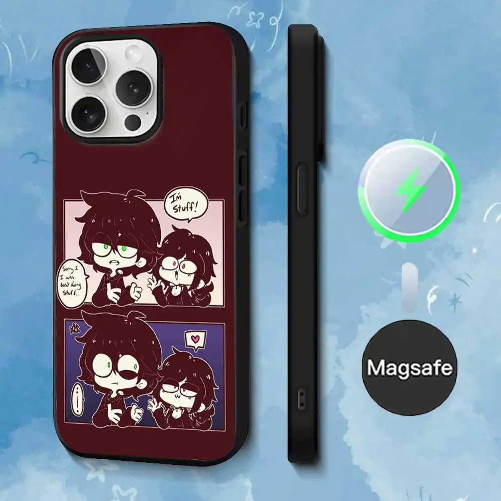 Чехол для телефона T-The Coffin A-Andy Leyley для iPhone 17,16,15,14,13,12,11, Pro, Max, Plus, Mini, SE4, E с магнитной беспроводной зарядкой Magsafe