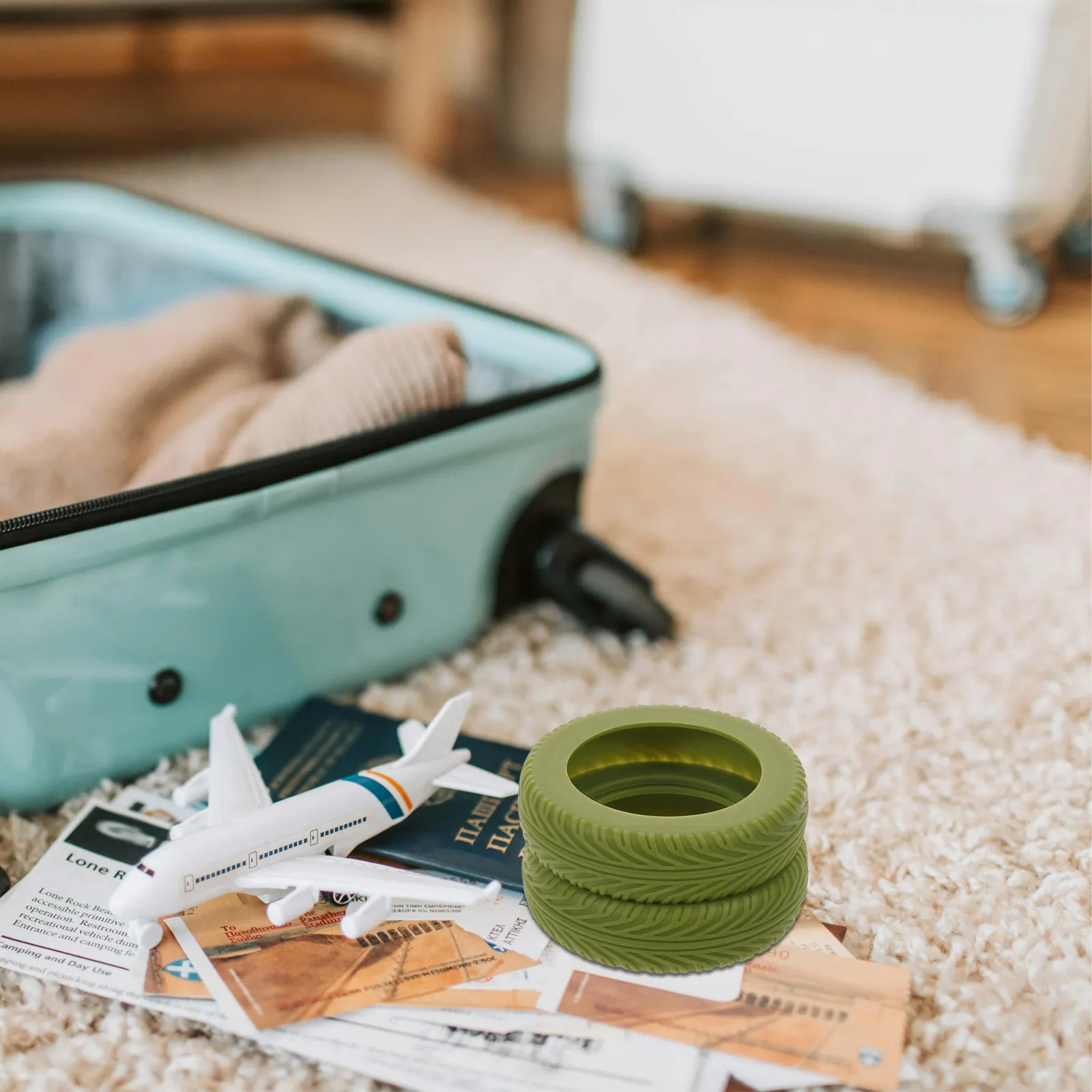 

8Pcs Silent Suitcase Caster Protector Silicone Wheel Covers Universal Travel Luggage Shock Absorbing Protective Sleeves Wheel