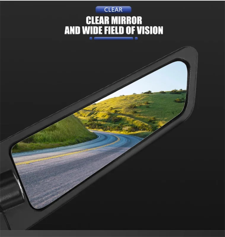 For YAMA@&HA MT-03 MT-07 MT-09 MT-10 Motorcycle Mirrors Stealth Winglets Mirror Kits Adjustable Mirrors Motorcycle Wing Mirrors - view 6