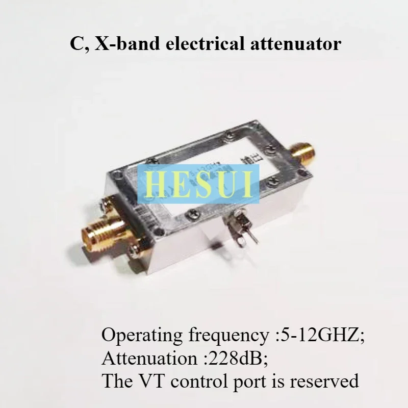 5-12GHz RF attenuator Electrically tuned attenuator RF voltage-controlled  X-band adjustable