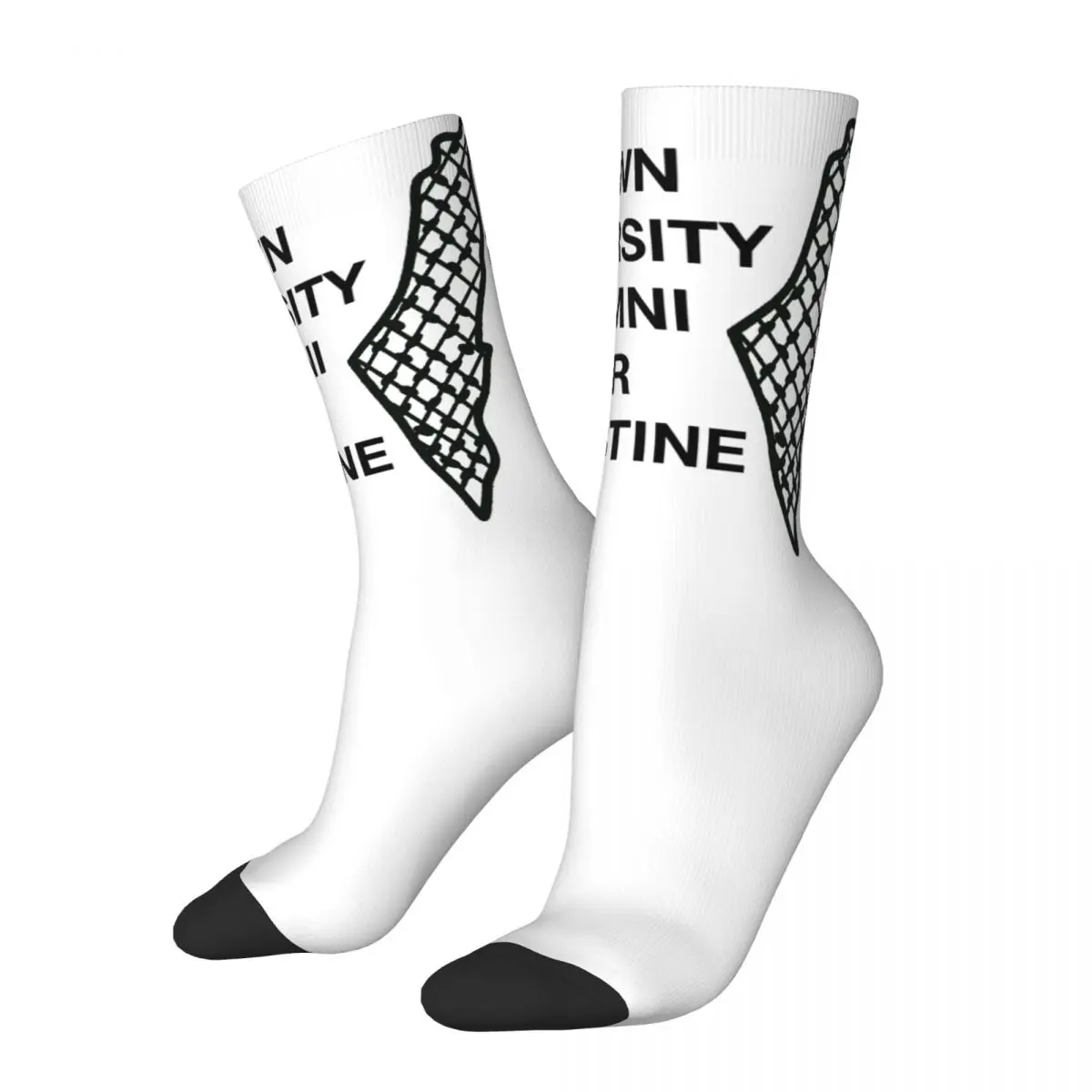 

Casual Palestine Logo Theme Design Basketball Crew Socks Merch All Season Super Soft Crew Socks Breathable