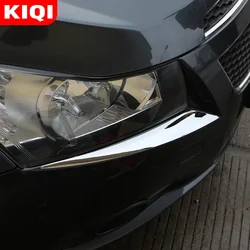 KIQI ABS Chrome Headlight Trim Sticker Lamp Eyebrow Headlight Decoration Strip for Chevrolet Cruze Sedan 2009 - 2015