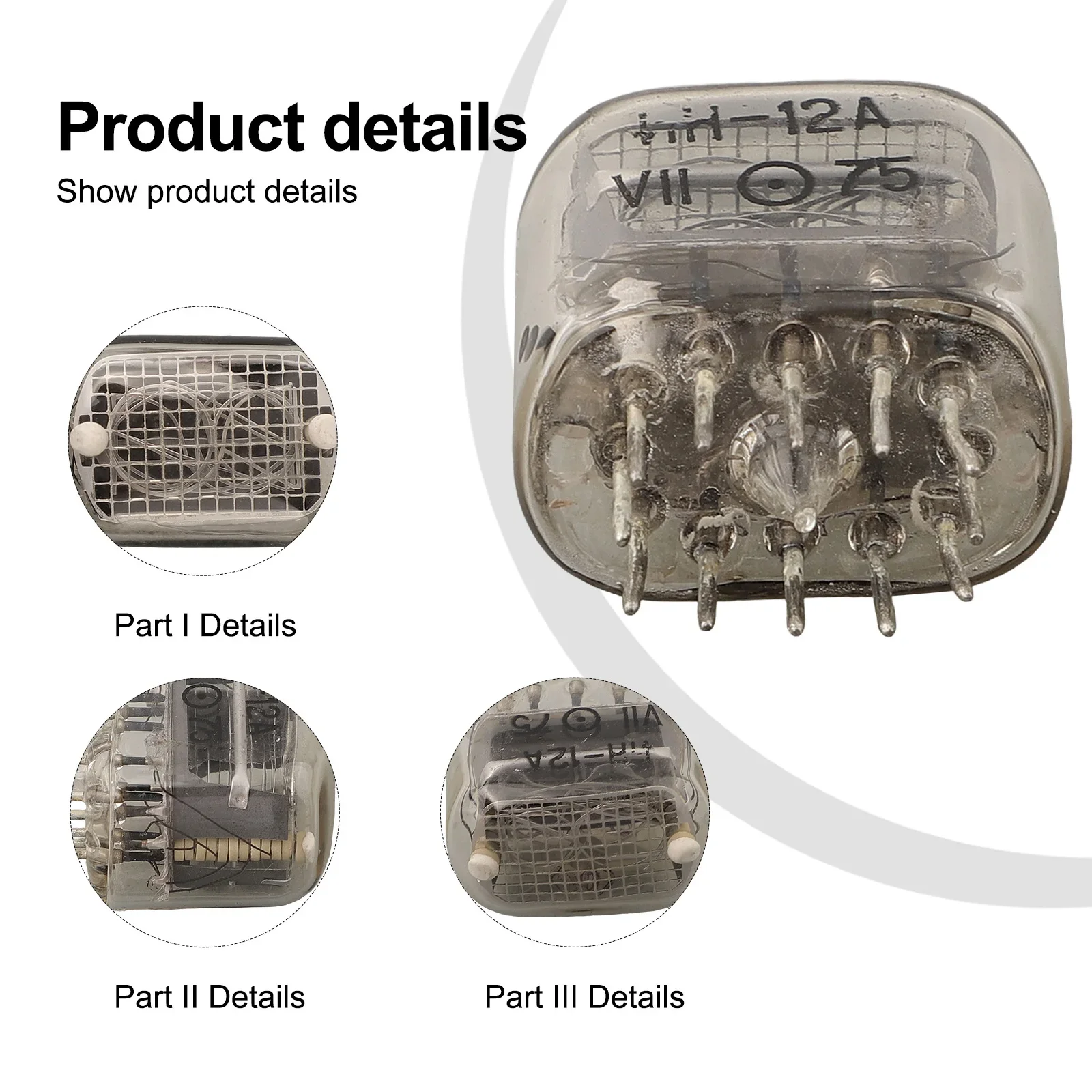 IN-12 NEW NIXIE TUBES NOS For Clock Kit IN12 IN-12A IN-12B IN12A Retro Digital Gas Discharge Neon Indicator Light